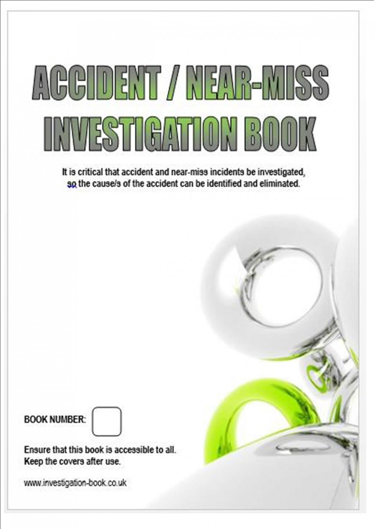 Accident Near Miss Investigation Report Book | Hughes Health & Safety